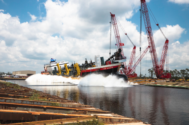 Eastern Shipbuilding Launches Second Trailing Suction Hopper Dredge For ...